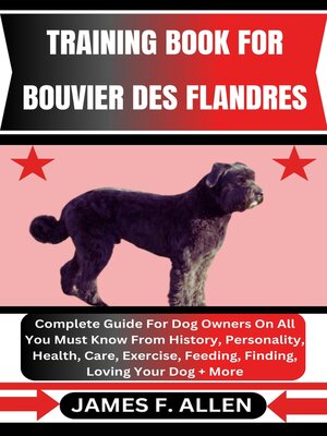 cover image of TRAINING BOOK FOR BOUVIER DES FLANDRES